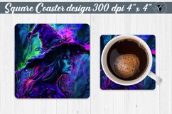 Square Coaster | Neon | Halloween coaster Product Image 1