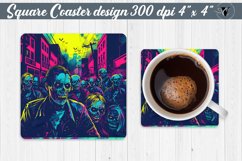 Square Coaster | Neon | Halloween coaster Product Image 1