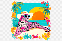 Tropical Summer Leopard Sublimation PNG Design Product Image 1