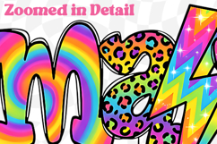 Neon Retro 90s Mama Charm PNG Product Image 3