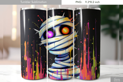 Halloween Funny Mummy Tumbler Sublimation Product Image 1