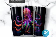 Neon Octopus 20oz/30oz Skinny Tumbler Product Image 1