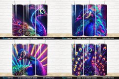 3D Neon Peacock Rainbow Tumbler Bundle Product Image 7