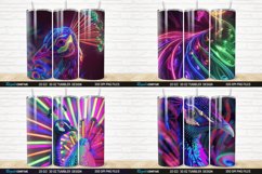 3D Neon Peacock Rainbow Tumbler Bundle Product Image 5