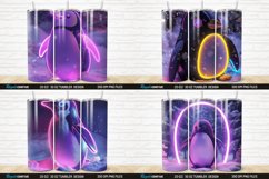 3D Neon Penguin Snow Winter Tumbler Bundle Product Image 6