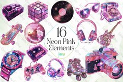 Neon Pink Elements Subllimation Bundle Product Image 1