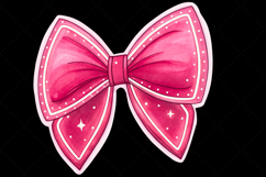 neon pink bow, glowing coquette bow, vibrant bow design, pink glow clipart, digital bow design, neon glow design, glowing bow art, vibrant neon pink, coquette bow art, pink sublimation design