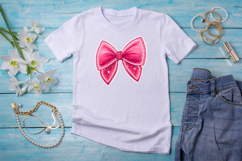 neon pink bow, glowing coquette bow, vibrant bow design, pink glow clipart, digital bow design, neon glow design, glowing bow art, vibrant neon pink, coquette bow art, pink sublimation design