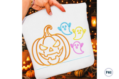 Neon Pumpkin Ghost Png Product Image 1