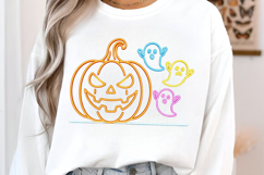 Neon Pumpkin Ghost Png Product Image 2