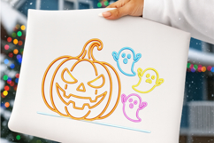 Neon Pumpkin Ghost Png Product Image 4