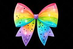 neon rainbow bow, glowing coquette bow, vibrant bow design, rainbow glow clipart, digital bow design, neon glow design, glowing bow art, vibrant neon rainbow, coquette bow art, rainbow sublimation design