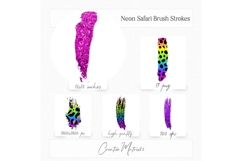 Neon Animal Print Brush Strokes Clipart | Colorful Safari Product Image 2