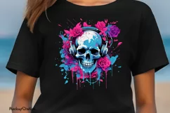 Skull and Roses T-shirt Design | Sublimation PNG Designs Product Image 1