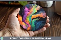 GorgeousNeon Splash Round Coaster design.