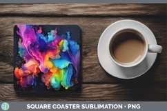 GorgeousNeon Splash Square Coaster design.