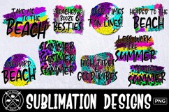 Neon Summer Sayings Sublimation Bundle|Sublimation PNG Product Image 1