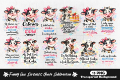 Funny Cow Dessert Attitude Quotes Cartoon Cow Baking Humor Product Image 1