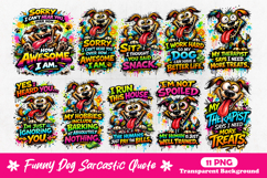 Funny Sarcastic Dog Quotes Cartoon Dog Humor Graphic for Pet Product Image 1