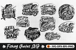 Funny Fishing Quotes SVG Design for Fisherman T-Shirt Design Product Image 1