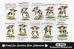 Sarcastic Cow Quotes Funny Farm Animal Humor Illustration Product Image 1