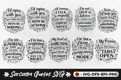 Funny Sarcasm Quotes SVG Typography Design for T-Shirt Product Image 1