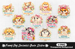 Cute Dog Quotes with Floral Cartoon Puppies Funny Pet Saying Product Image 1