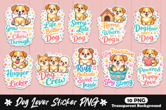 Cute Dog Lover Quotes Sticker PNG Product Image 1