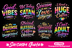 Funny Sarcastic Quotes Neon Typography Collection Product Image 1