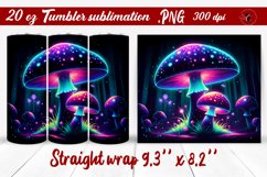 Tumbler wrap | Neon sublimation | Mushroom Product Image 1