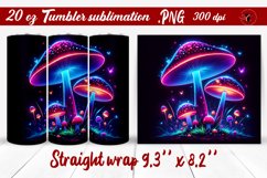 Tumbler wrap | Neon sublimation | Mushroom Product Image 1