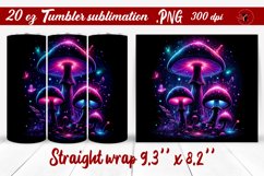 Tumbler wrap | Neon sublimation | Mushroom Product Image 1