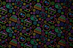 Neon Happy Birthday Pattern Product Image 1