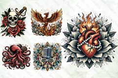 Neotraditional Tattoo Designs Sublimation Product Image 2