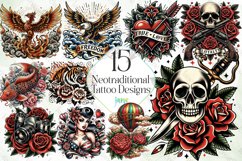 Neotraditional Tattoo Designs Sublimation Product Image 1
