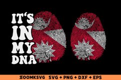 It's in my DNA Nepal Flag Fingerprint Sublimation PNG, SVG Product Image 1