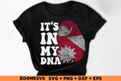 It's in my DNA Nepal Flag Fingerprint Sublimation PNG, SVG Product Image 2
