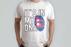 It's in my DNA Nepal Flag Fingerprint PNG Sublimation Product Image 2
