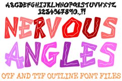 Nervous Angles Lettering Font Cartoon Handwriting ABC OTF Type by Squeeb Creative