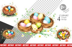 Nests with Eggs Clipart Product Image 1