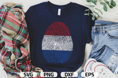 Netherlands SVG, Netherlands Flag Fingerprint, SVG PNG DXF Product Image 1