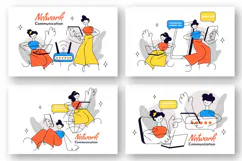 6 Network Communication Illustration Product Image 2