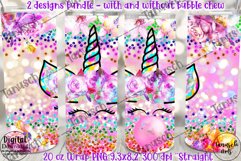 Glitter unicorn bubble gum 20oz Tumbler Sublimation BUNDLE Product Image 1