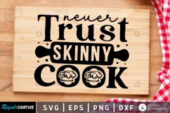 Neuer trust skinny cook SVG, Cutting Board SVG Design Product Image 1
