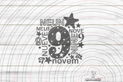 Nine Cutting File SVG DXF Product Image 1