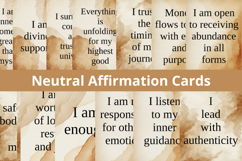 Neutral Affirmation Cards PDF Set Product Image 3