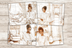 GlamArtZhanna, Neutral Autumn Junk Journal Kit, Pumpkins Junk Journal Pages, Cozy Fall Collage Sheet, White Pumpkins Scrapbook Paper, African American Woman Junk Journal Pages, Autumn Girl Digital Collage Sheet, Cozy Home Journal Card, Fall Journaling Pag