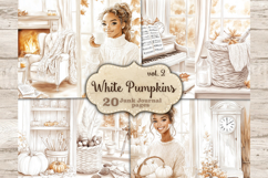 GlamArtZhanna, Neutral Autumn Junk Journal Kit, Pumpkins Junk Journal Pages, Cozy Fall Collage Sheet, White Pumpkins Scrapbook Paper, African American Woman Junk Journal Pages, Autumn Girl Digital Collage Sheet, Cozy Home Journal Card, Fall Journaling Pag