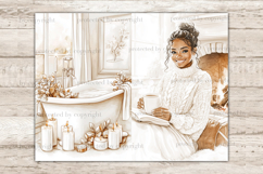GlamArtZhanna, Neutral Autumn Junk Journal Kit, Pumpkins Junk Journal Pages, Cozy Fall Collage Sheet, White Pumpkins Scrapbook Paper, African American Woman Junk Journal Pages, Autumn Girl Digital Collage Sheet, Cozy Home Journal Card, Fall Journaling Pag