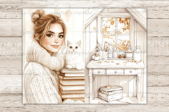 GlamArtZhanna, Neutral Autumn Junk Journal Pages, Pumpkins Junk Journal Paper, Cozy Fall Digital Collage Sheet, White Pumpkins Scrapbook Kit, American Woman Junk Journal Kit, Autumn Girl Journal Card, Cozy Home Journaling Pages, Fall Ephemera Pages, Autum